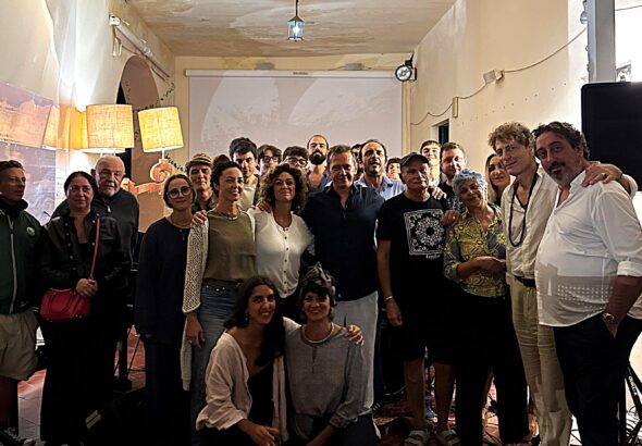 Lo staff del salina Jazz Festival compreso il Presidente, Riccarso Insolia, Luca Caruso, Giuseppe Urso e tutti i musicisti